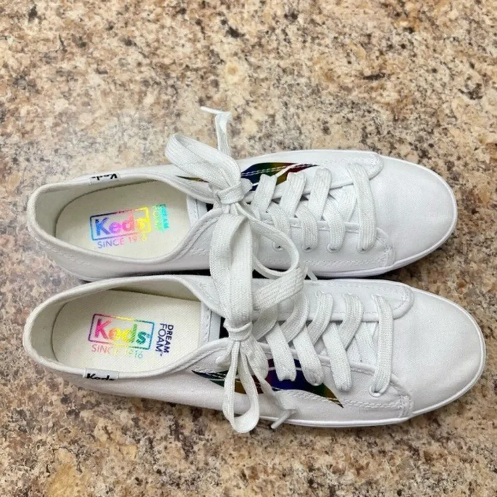 KEDS Triple Kick Platform Sneaker in White Size 7
